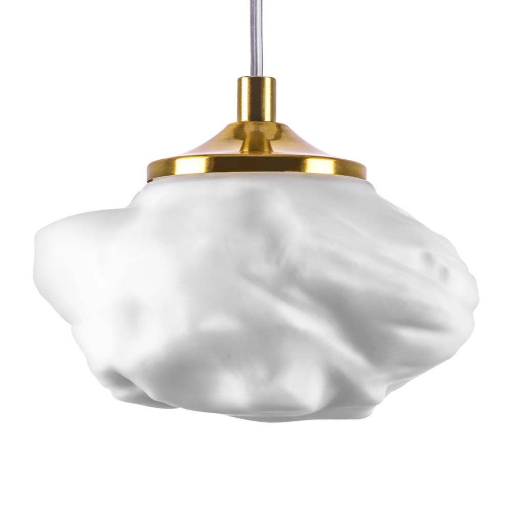 799033 Люстра (Подвес) MERINGE 1х6W (led) G9 ЛАТУНЬ/БЕЛЫЙ