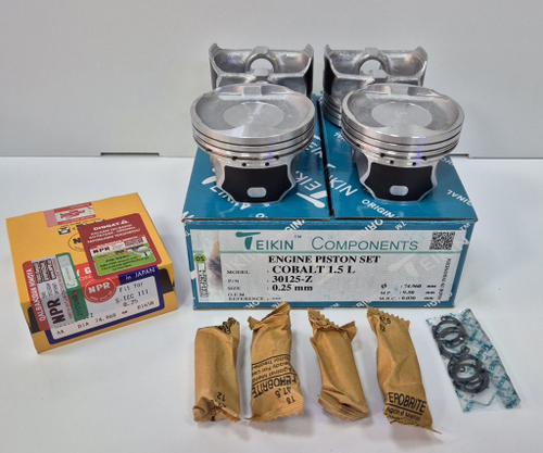 Поршни B15D2 +0.25 (доработанный) Teikin с кольцами NPR