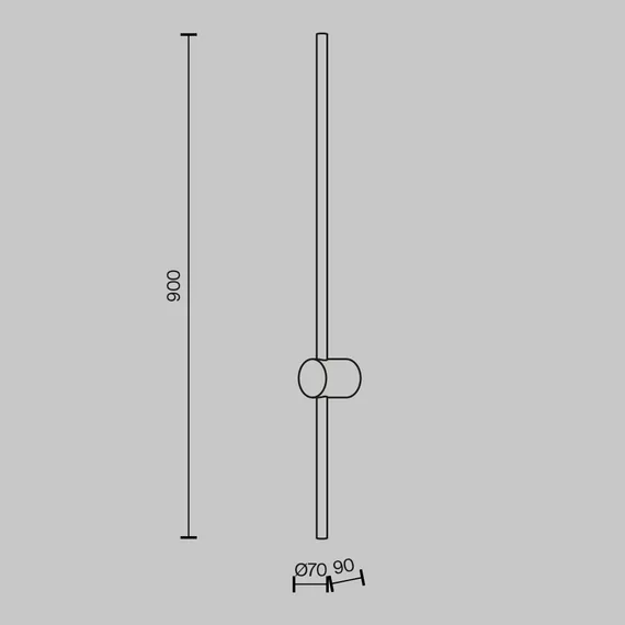 Настенный светильник (бра) Луч света / Light stick 3000К 10Вт Maytoni mod237wl-l11b3k