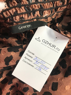 Блузка George в стильный принт, маркировка 14, на 50 размер
