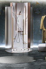 Ручной душ Gessi Anello, с держателем и шланговым подсоединением, цвет Copper Brushed PVD