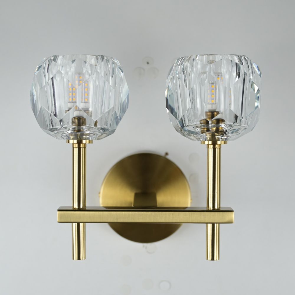 Бра Boule De Cristal Double Sconce Brass By Imperiumloft