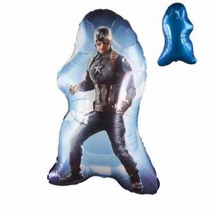 Шар фольга фигура 79см. Герои Марвел Капитан Америка