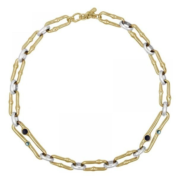 Колье Ciclon AZAMI с золотым и серебряным покрытием B220819-07 BL/G