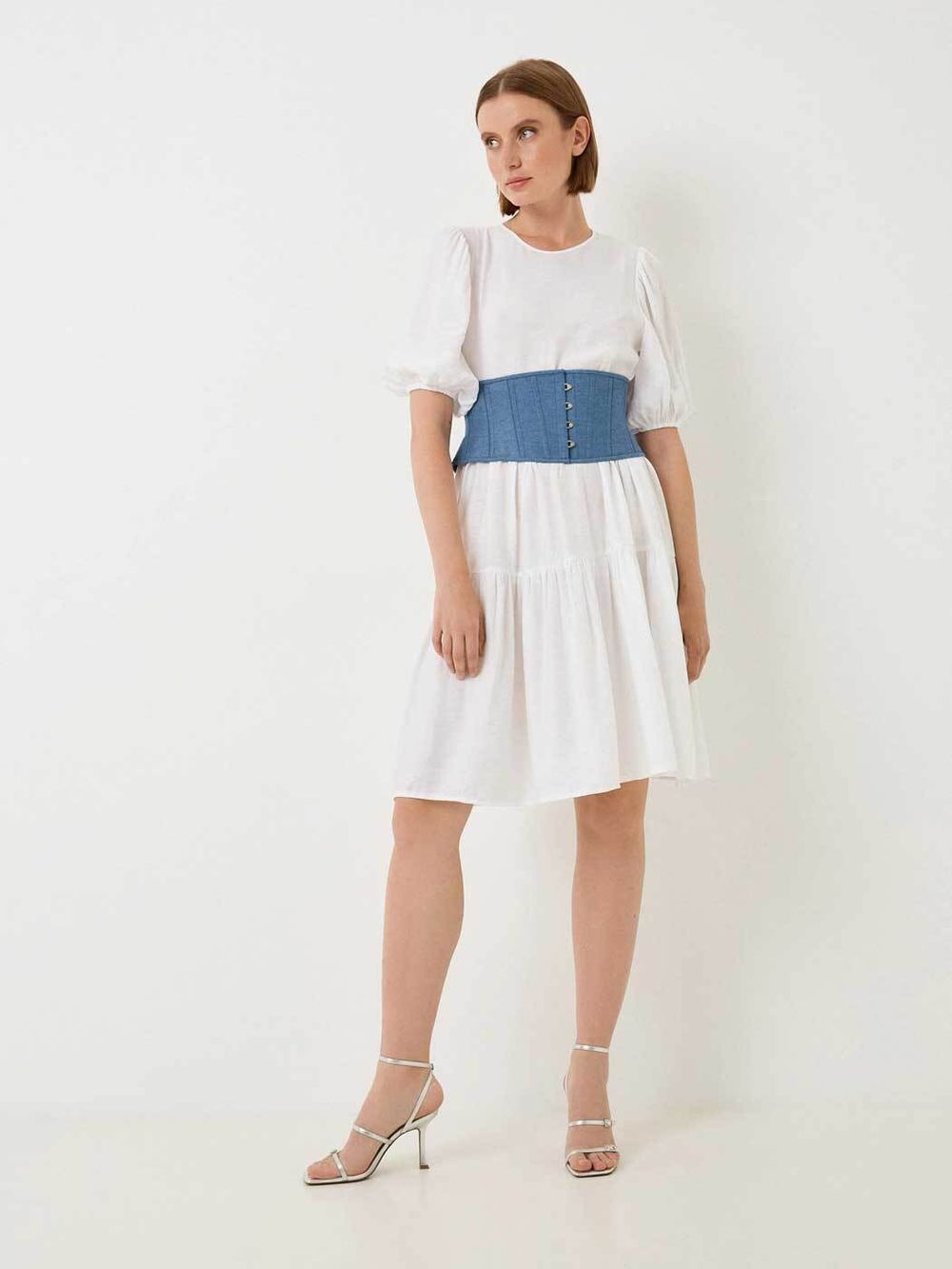 Джинсовый аксессуарный корсет