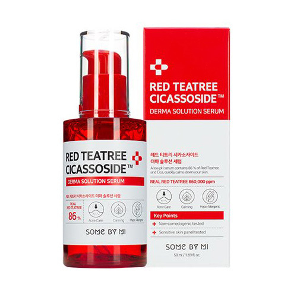 Успокаивающая сыворотка с экстрактом красного чайного дерева Some by Mi Red Teatree Cicassoside Derma Solution Serum 50мл