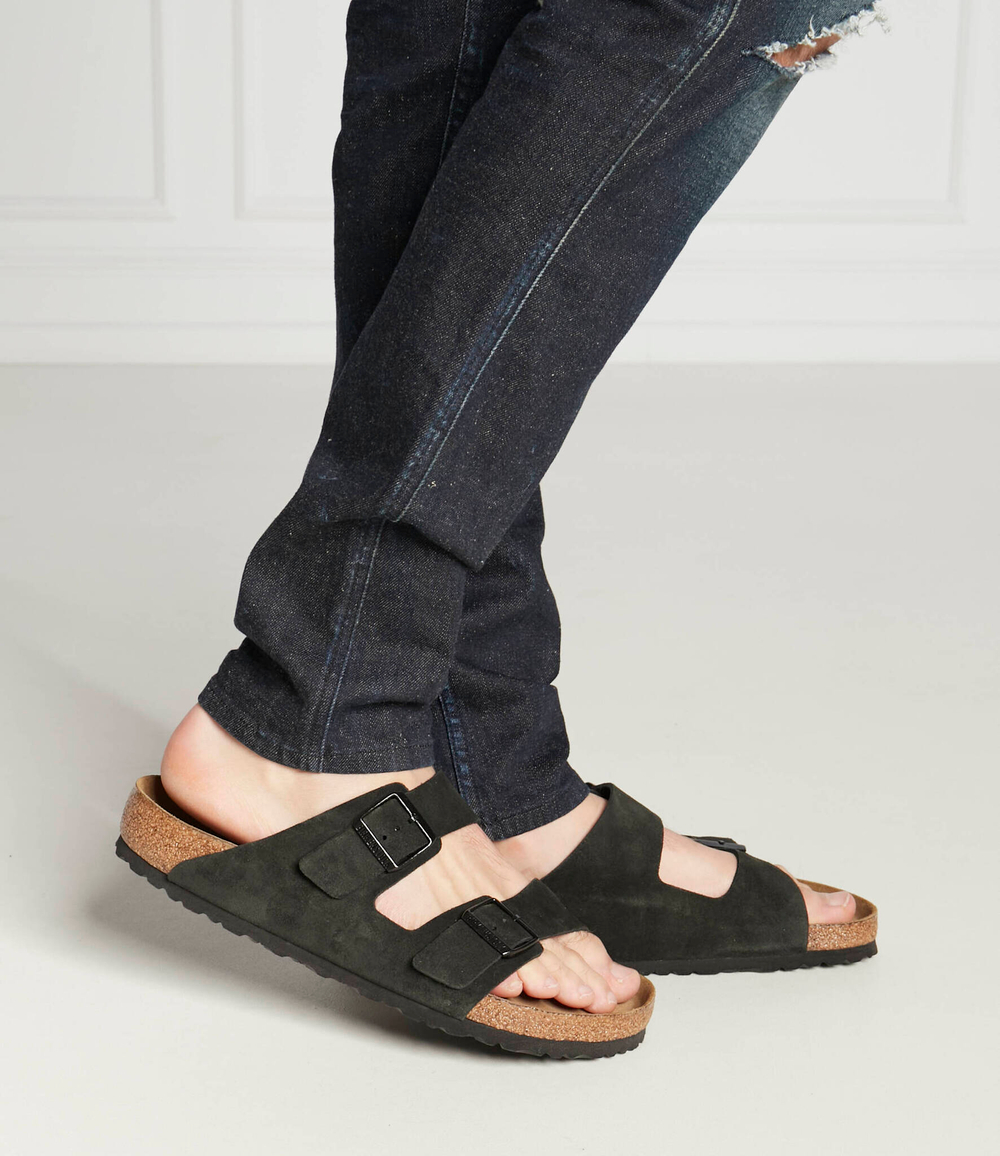 Кожаные шлепанцы arizona Birkenstock - черный(951321)