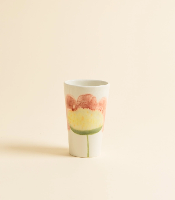 Стакан – Бордовый Цветок–Солнышко, 250 мл | katybo