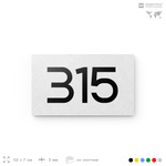 Номер на дверь 315, табличка на дверь для офиса, квартиры, кабинета, аудитории, склада, белая 120х70 мм, Айдентика Технолоджи