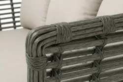 "Валенсия" диван из искусственного ротанга трехместный, цвет серый