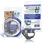 Кольцо на пенис с разделителем мошонки из искусственной кожи на клепках T-STYLE COCK RING (Цвет: черный)