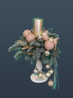 Новогодня композиция на керамической стойке