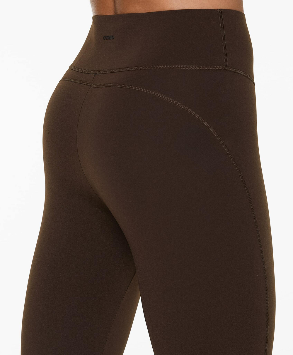 OYSHO Легинсы до щиколотки Compressive Running с высокой посадкой, 65 см, темно-коричневый