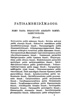 Patisambhidaamagga. Volume 1 | Arnold Charles Taylor
