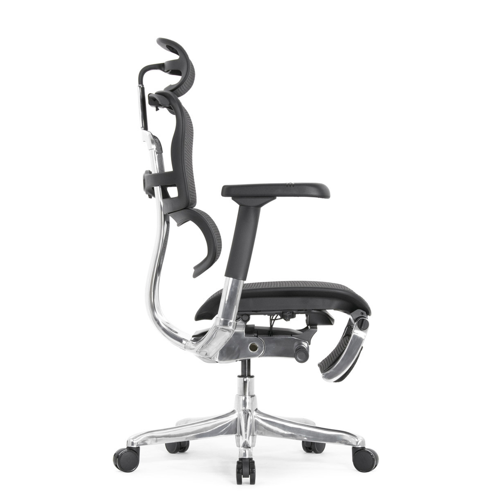 Кресло FALTO Ergohuman Elite 2 с подножкой ( чёрный каркас /сетка чёрный T-168-B1 Black )