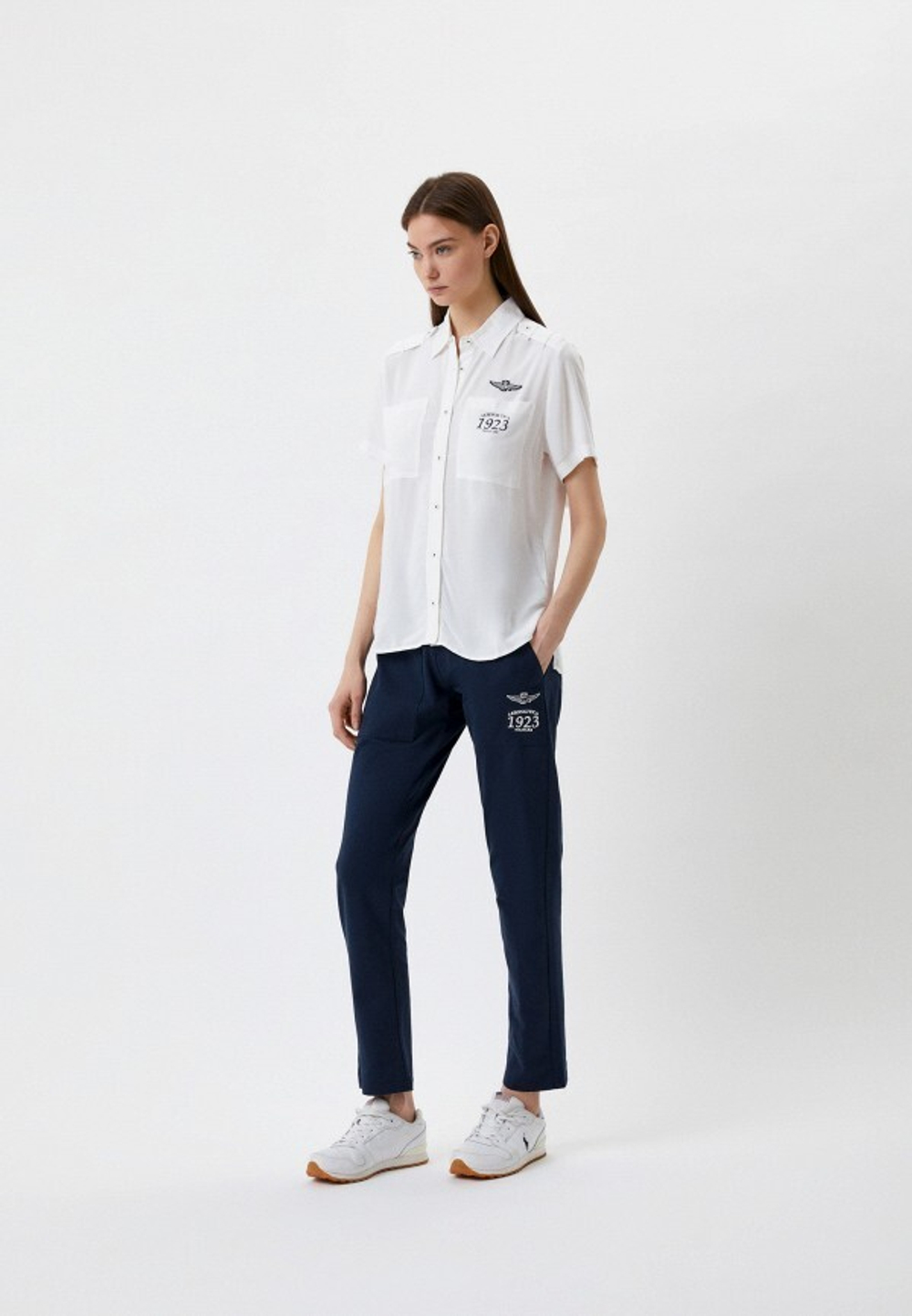 Брюки жен. AERONAUTICA 847 синий (1923)