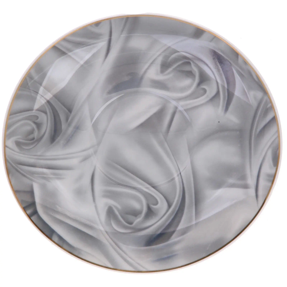 Чайная пара «Поэзия» (кружка 220мл, блюдце,ложка) серая