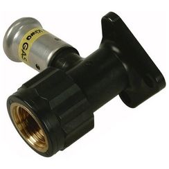 Водорозетка HENCO ВР c черной заглушкой BP04 1/2, ПВДФ пресс (газ), 20x1/2 (56 мм)