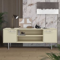 Тумба под ТВ Арт Колор matte 155см Стайл Сильвер Серый шелк матовый