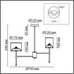 6589/6C CLASSI LN26 064 хром/белый, металл/текстиль Люстра потолочная E14 6*40W 220V LATTI