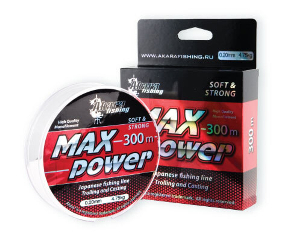 Леска Akara Max Power прозр. 300 м 0,20