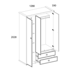 Шкаф 3DG2S, MAGELLAN, цвет Сосна винтаж