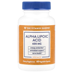 The Vitamin Shoppe, альфа-липоевая кислота, 600 мг, 60 вегетарианских капсул