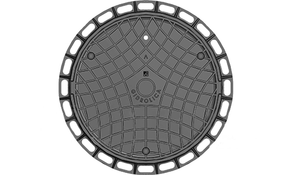 Люк канализационный Gidrolica Garden — пластиковый тип Л, черный