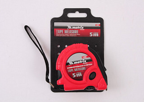 Рулетка MATRIX Rubber 5м*19мм обрезин. (31002)