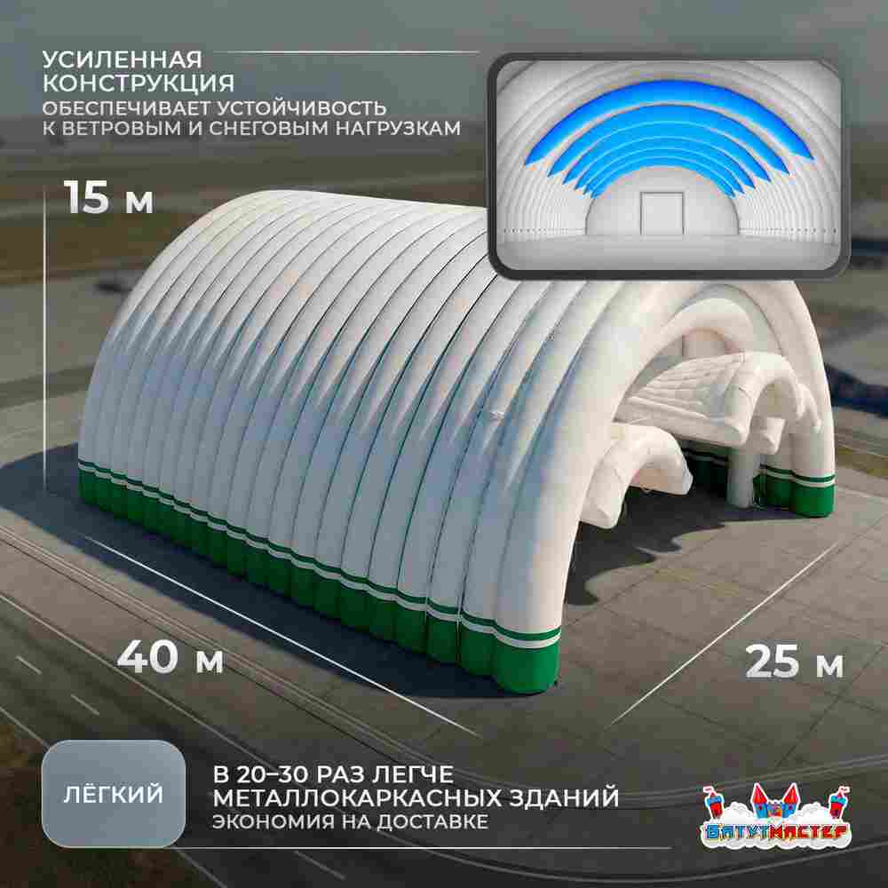 Надувной ангар для самолета «Авиапорт», 40×25×15 м
