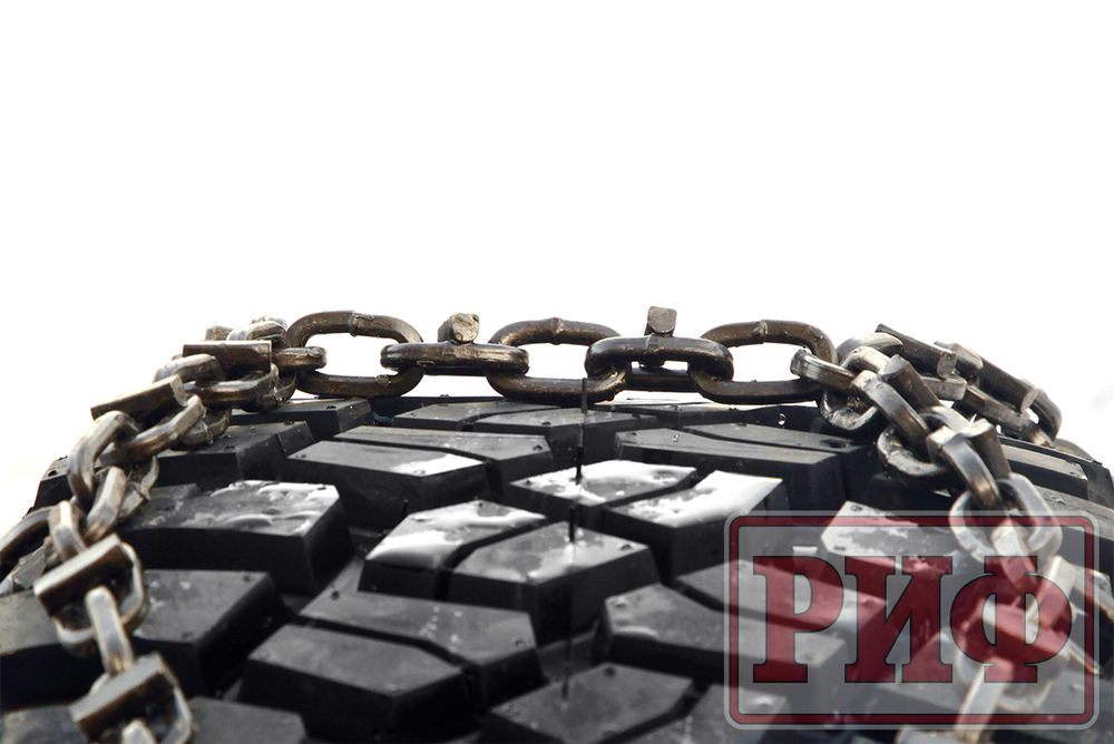 Цепи противоскольжения Фронтальный погрузчик "соты" 21 мм, 10.00x16.5 (к-т 2 шт.) РИФ