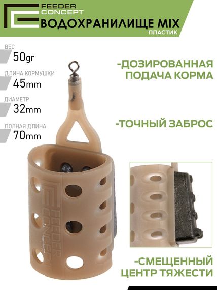 Набор пластиковых фидерных кормушек FC M6 ВОДОХРАНИЛИЩЕ 6шт. (коробочная версия)