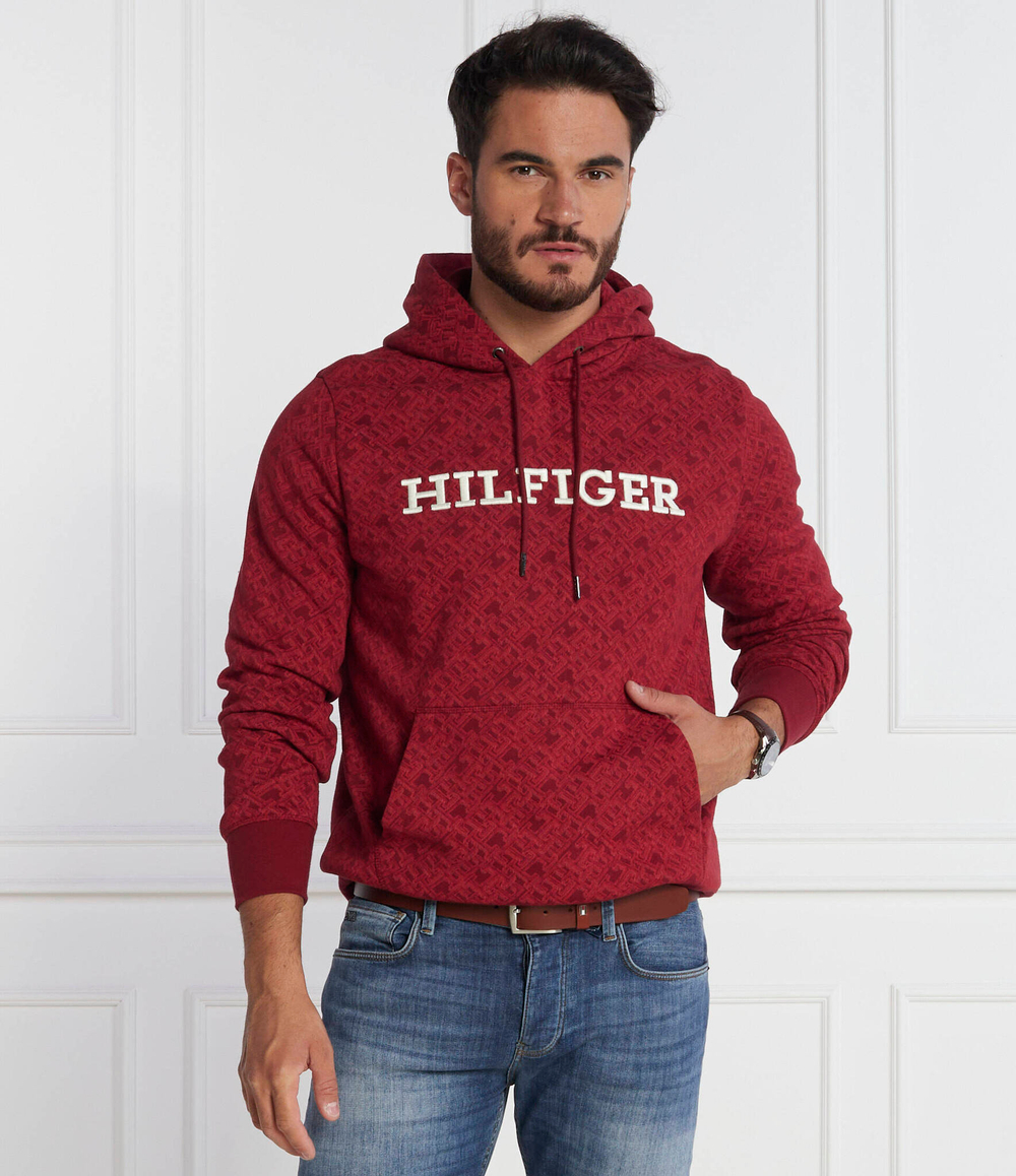 Худи AOP MONOGRAM HOODY Tommy Hilfiger - бордовый(MW0MW32703)