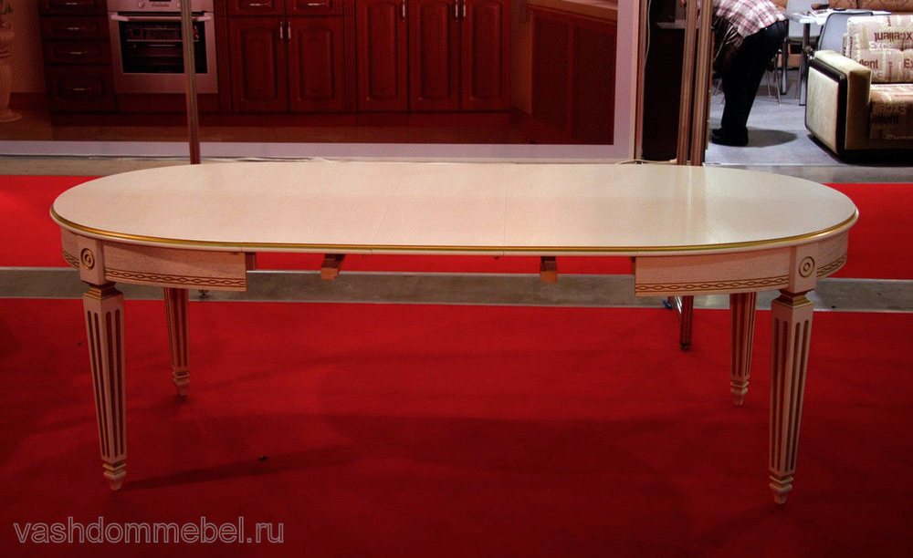 Стол обеденный Лекс 1 (дуб/тон Орех с золотой патиной/ножка Квадратная)