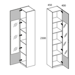 MODERN, Шкаф 1D/45 Z. Цвет ПЕРСИДСКИЙ ЖЕМЧУГ