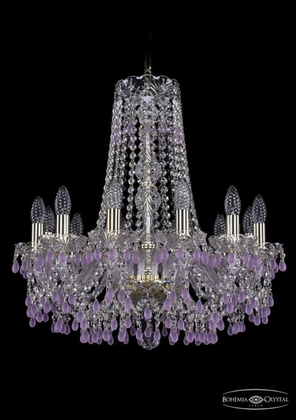 Подвесная люстра Bohemia Ivele 1410/12/195/h-60/G/V7010