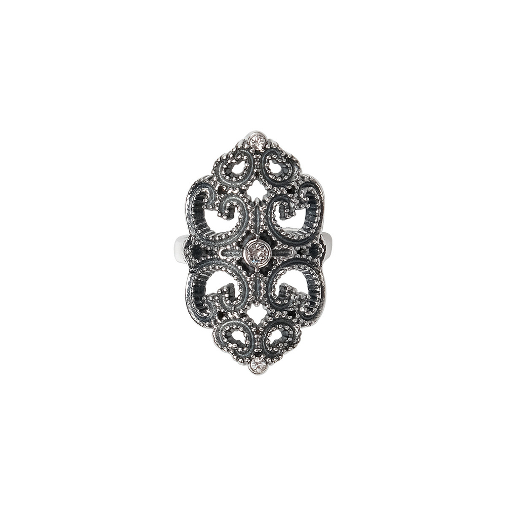 "Касарель" кольцо в серебряном покрытии из коллекции "Antique" от Jenavi