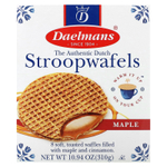 Daelmans, Stropwafels, со вкусом кленового сиропа, 8 вафель, 310 г (10,94 унции)