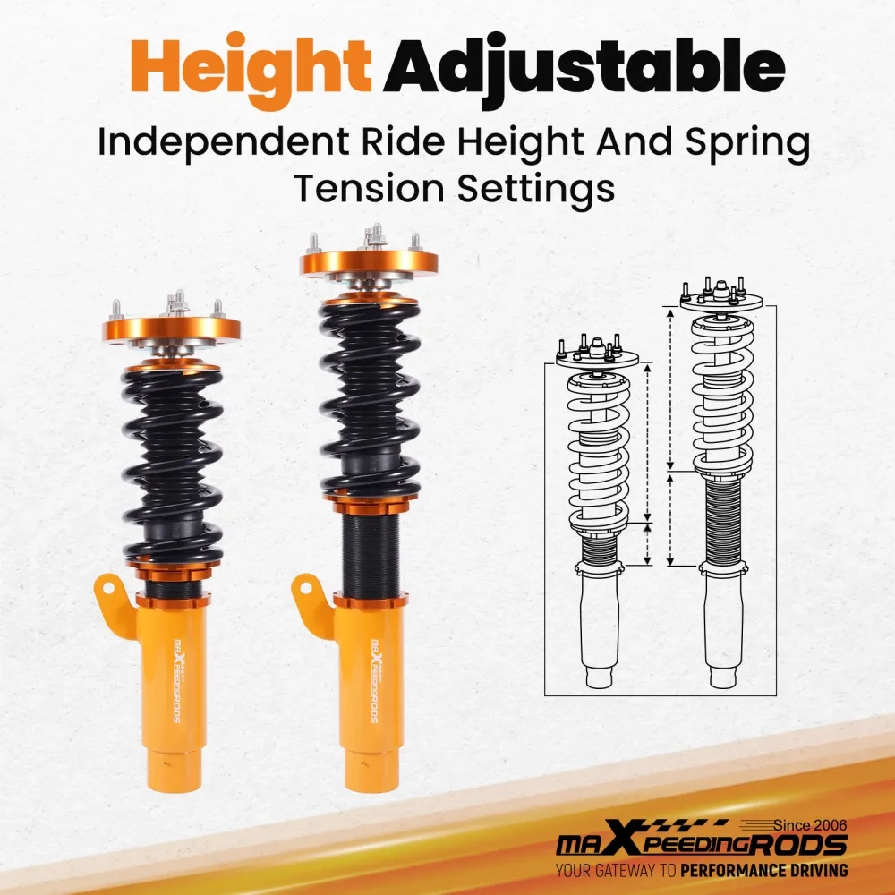 Maxpeedingrods 24 Way Damper Coilover Shock Strut подходит для автомобиля BMW 3 2-door Convertible (E46) 00-07 lowering kit
