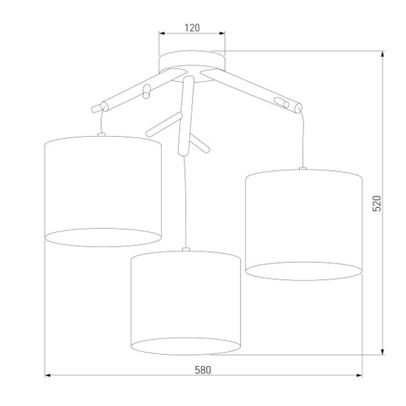 Подвесная люстра TK Lighting 6553 Albero White
