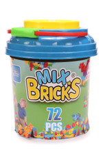 Пластмассовый игрушечный набор "Конструктор ведро 72 детали"