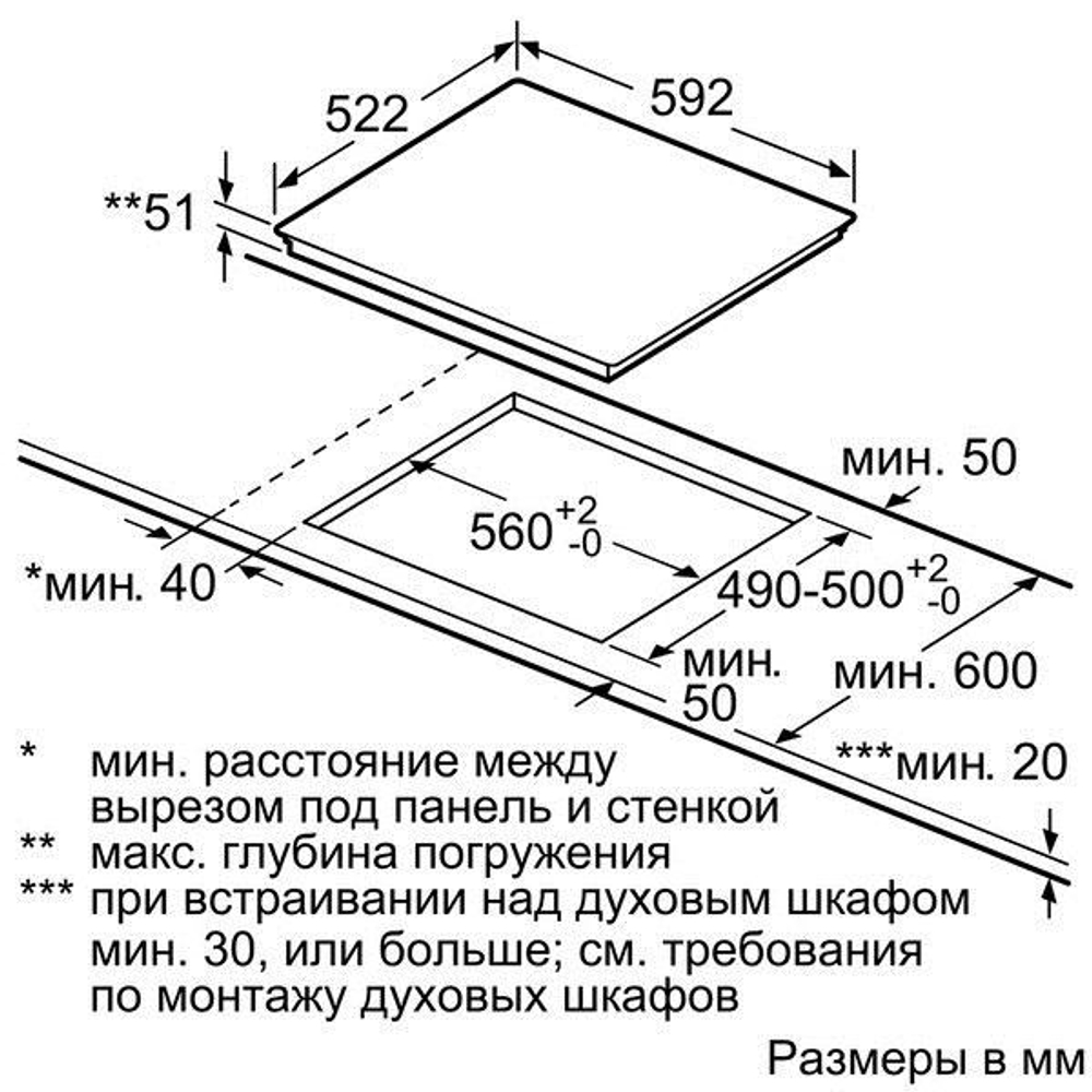 Встраиваемая индукционная варочная панель BOSCH PIE631HB1E Serie 6, независимая, 4 конфорки, черный