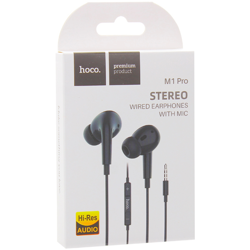 Наушники Hoco M1 Pro Original Series Earphone с пультом управления Черные