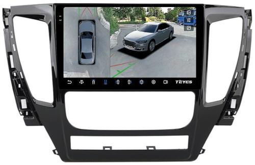 Магнитола для Mitsubishi Pajero Sport 3 2016-2020 АКПП (поддержка климата и БК) - Teyes CC3-2K-360 на Android 10, Быстрая, 2K QLED, CarPlay, 4G SIM-слот, 4 камеры в комплекте