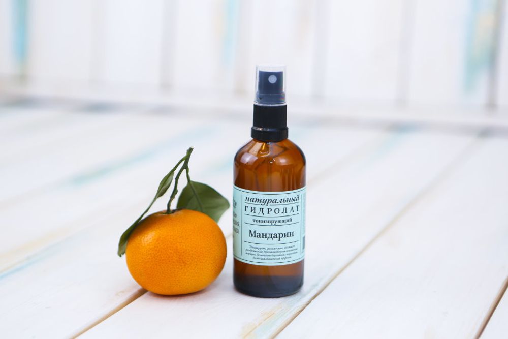 ГИДРОЛАТ "МАНДАРИН" — АНТИОКСИДАНТ, ЗАМЕДЛЯЕТ ПРОЦЕСС СТАРЕНИЯ, 100 мл (Краснополянская косметика)