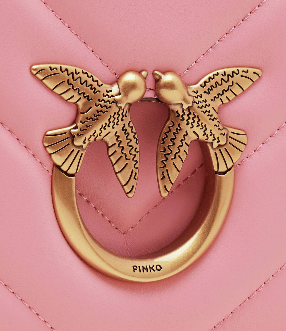 Кожаная сумка через плечо LOVE CLICK CLASSIC SHEEP NAPPA Pinko - розовый(100063 A136)