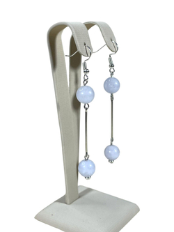 Серьги ангелит с палочкой