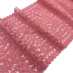 Кружево эластичное розовое 18 см