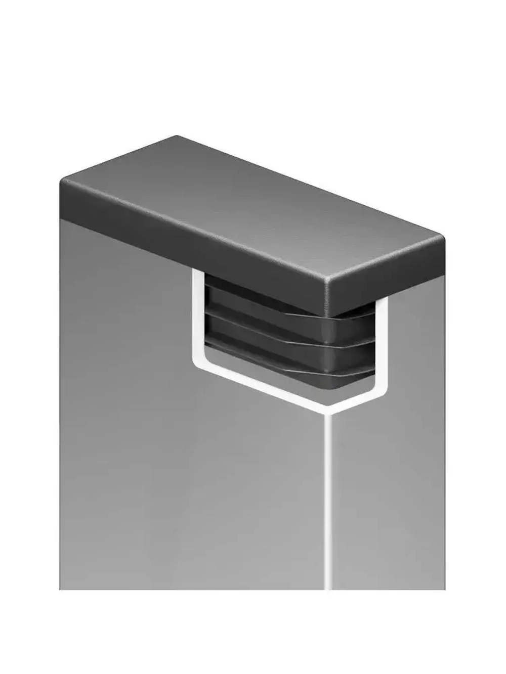 Заглушка 20х40мм прямоугольная для труб пластиковая- 20шт