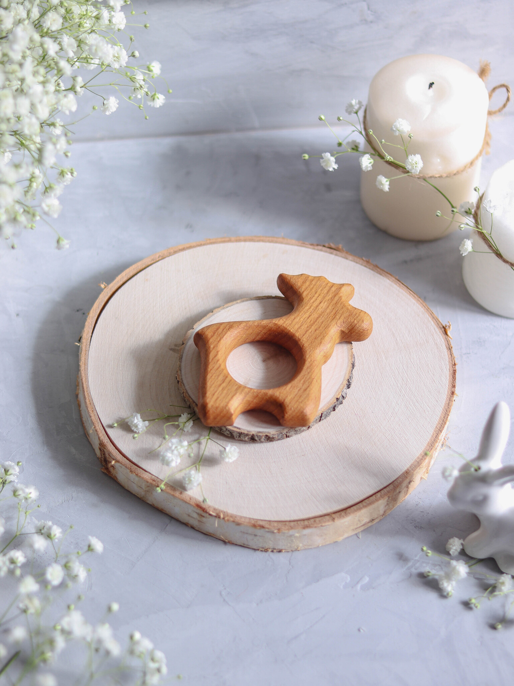 Деревянный грызунок Лось Леснушки